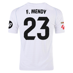 adidas F.Mendy Real Madrid Authentic Home Jersey w/ La Liga Patches 24/25 (White/Black)