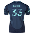 adidas C. Baker Seattle Sounders Authentic Away Jersey 25/26 w/ MLS Patches & Sponsor (Aura Ink)