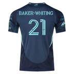 adidas R. Baker-Whiting Seattle Sounders Authentic Away Jersey 25/26 w/ MLS Patches & Sponsor (Aura Ink)
