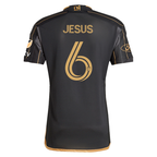 adidas Igor Jesus LAFC Home 2025 Jersey w/ MLS + Apple TV + Ford Patches (Black/Gold)