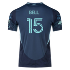 adidas J. Bell Seattle Sounders Authentic Away Jersey 25/26 w/ MLS Patches & Sponsor (Aura Ink)