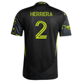 adidas Andrés Herrera Columbus Crew Authentic Away Jersey w/ MLS Patches 25/26 (Black/Yellow)