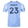 adidas Max Murray New York City FC Authentic Home Jersey 25/26 w/ MLS Patches (Bahia Light Blue)