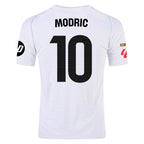 adidas Modrić Real Madrid Authentic Home Jersey w/ La Liga Patches 24/25 (White/Black)