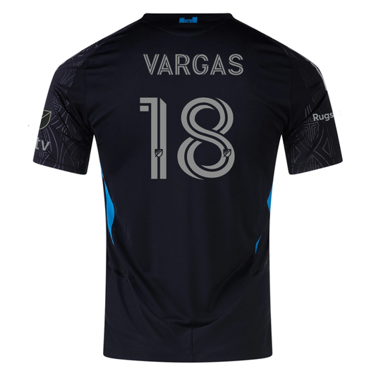 adidas Kerwin Vargas Charlotte FC Authentic Away Jersey 25/26 (Black)
