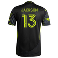 adidas Aziel Jackson Columbus Crew Authentic Away Jersey w/ MLS Patches 25/26 (Black/Yellow)