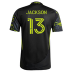 adidas Aziel Jackson Columbus Crew Authentic Away Jersey w/ MLS Patches 25/26 (Black/Yellow)