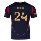 adidas Noah Cobb Atlanta United Authentic Home Jersey w/ MLS Patches 25/26 (Red/Black)