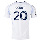 adidas San Diego FC Authentic Aníbal Godoy Away Jersey 25/26 w/ MLS & Apple Patch (White)