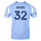 adidas Jonathan Shore New York City FC Authentic Home Jersey 25/26 w/ MLS Patches (Bahia Light Blue)