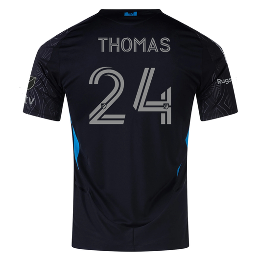 adidas Mikah Thomas Charlotte FC Authentic Away Jersey 25/26 (Black)