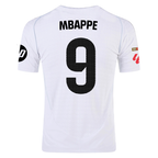 adidas Mbappé Real Madrid Authentic Home Jersey w/ La Liga Patches 24/25 (White/Black)