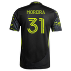 adidas Steven Moreira Columbus Crew Authentic Away Jersey w/ MLS Patches 25/26 (Black/Yellow)