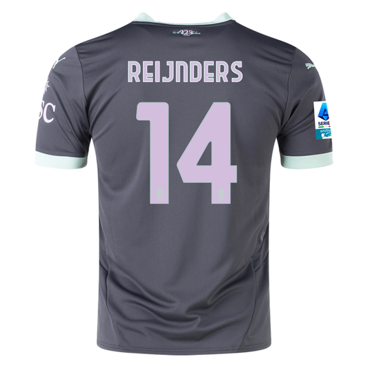 Puma AC Milan Tijjani Reijnders Third Jersey w/ Serie A Patch 24/25 (Shadow Gray/Fresh Mint)