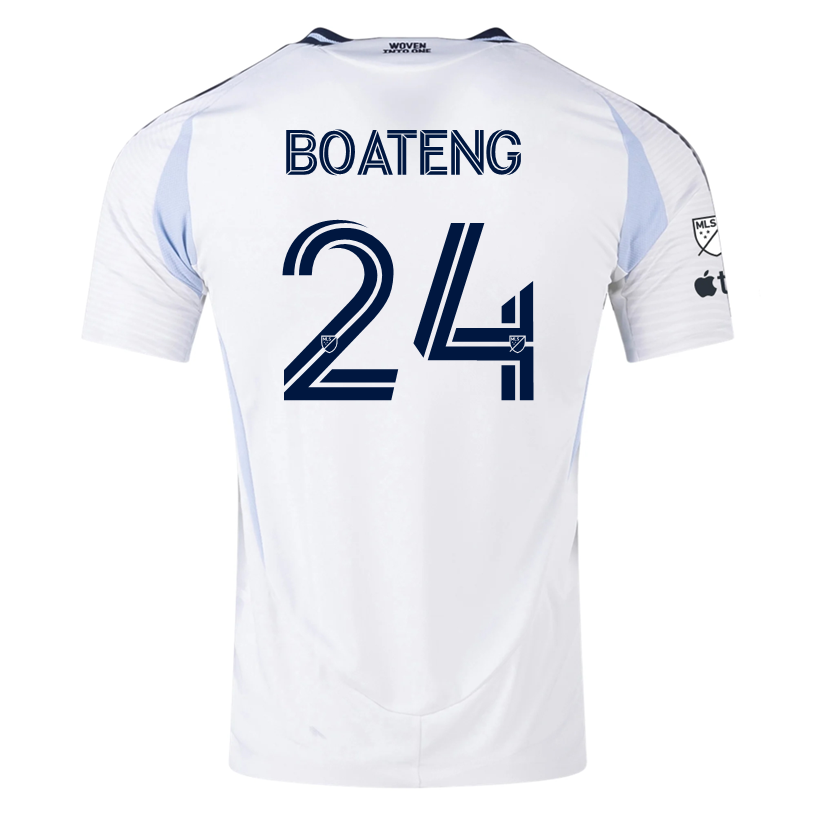 adidas San Diego FC Authentic Emmanuel Boateng Away Jersey 25/26 w/ MLS & Apple Patch (White)