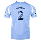 adidas Nico Cavallo New York City FC Authentic Home Jersey 25/26 w/ MLS Patches (Bahia Light Blue)