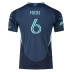 adidas J. Mior Seattle Sounders Authentic Away Jersey 25/26 w/ MLS Patches & Sponsor (Aura Ink)