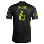 adidas Darlington Nagbe Columbus Crew Authentic Away Jersey w/ MLS Patches 25/26 (Black/Yellow)