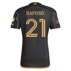 adidas Ryan Raposo LAFC Home 2025 Jersey w/ MLS + Apple TV + Ford Patches (Black/Gold)