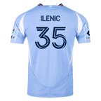 adidas Mitja Ilenič New York City FC Authentic Home Jersey 25/26 w/ MLS Patches (Bahia Light Blue)