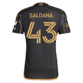 adidas Adam Saldaña LAFC Home 2025 Jersey w/ MLS + Apple TV + Ford Patches (Black/Gold)