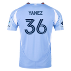 adidas Zidane Yañez New York City FC Authentic Home Jersey 25/26 w/ MLS Patches (Bahia Light Blue)