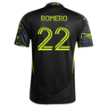 adidas Abraham Romero Columbus Crew Authentic Away Jersey w/ MLS Patches 25/26 (Black/Yellow)
