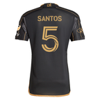 adidas Marlon Santos LAFC Home 2025 Jersey w/ MLS + Apple TV + Ford Patches (Black/Gold)