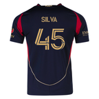 adidas Xande Silva Atlanta United Authentic Home Jersey w/ MLS Patches 25/26 (Red/Black)