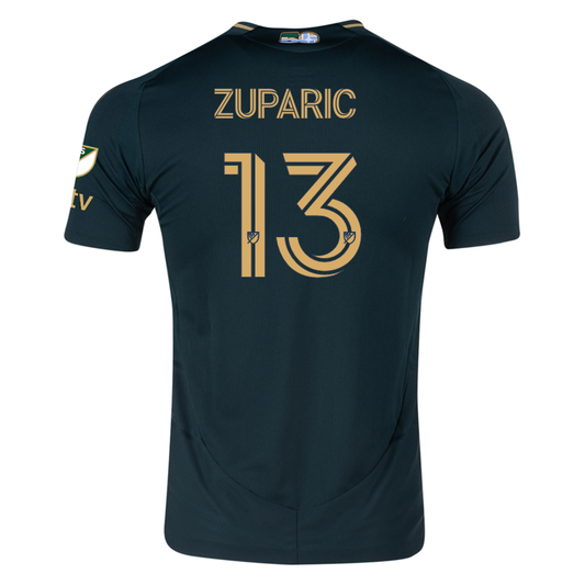 adidas Dario Zuparic Portland Timbers Authentic Home Jersey w/ MLS & Apple Patch 25/26 (Green/Gold)