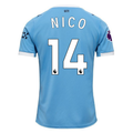 Puma Nico Manchester City Home Jersey 25/26 w/ EPL + Sponsor Patch (Team Light Blue/Puma White)