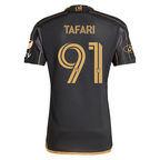 adidas Nkosi Tafari LAFC Home 2025 Jersey w/ MLS + Apple TV + Ford Patches (Black/Gold)