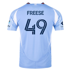 adidas Matt Freese New York City FC Authentic Home Jersey 25/26 w/ MLS Patches (Bahia Light Blue)