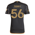 adidas Jude Terry LAFC Home 2025 Jersey w/ MLS + Apple TV + Ford Patches (Black/Gold)