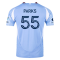 adidas Keaton Parks New York City FC Authentic Home Jersey 25/26 w/ MLS Patches (Bahia Light Blue)
