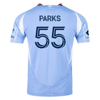 adidas Keaton Parks New York City FC Authentic Home Jersey 25/26 w/ MLS Patches (Bahia Light Blue)