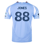adidas Malachi Jones New York City FC Authentic Home Jersey 25/26 w/ MLS Patches (Bahia Light Blue)