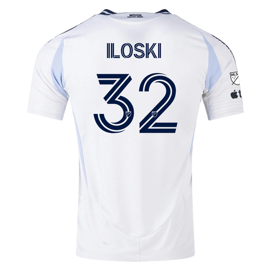 adidas San Diego FC Authentic Milan Iloski Away Jersey 25/26 w/ MLS & Apple Patch (White)