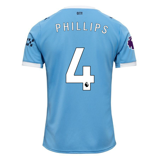 Puma Kalvin Phillips Manchester City Home Jersey 25/26 w/ EPL + Sponsor Patch (Team Light Blue/Puma White)