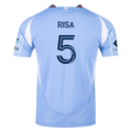 adidas Birk Risa New York City FC Authentic Home Jersey 25/26 w/ MLS Patches (Bahia Light Blue)