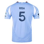 adidas Birk Risa New York City FC Authentic Home Jersey 25/26 w/ MLS Patches (Bahia Light Blue)