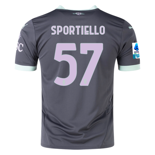Puma AC Milan Marco Sportiello Third Jersey w/ Serie A Patch 24/25 (Shadow Gray/Fresh Mint)