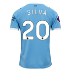 Puma Bernardo Silva Manchester City Home Jersey 25/26 w/ EPL + Sponsor Patch (Team Light Blue/Puma White)