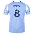 adidas Andres Perea New York City FC Authentic Home Jersey 25/26 w/ MLS Patches (Bahia Light Blue)