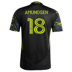 adidas Malte Amundsen Columbus Crew Authentic Away Jersey w/ MLS Patches 25/26 (Black/Yellow)