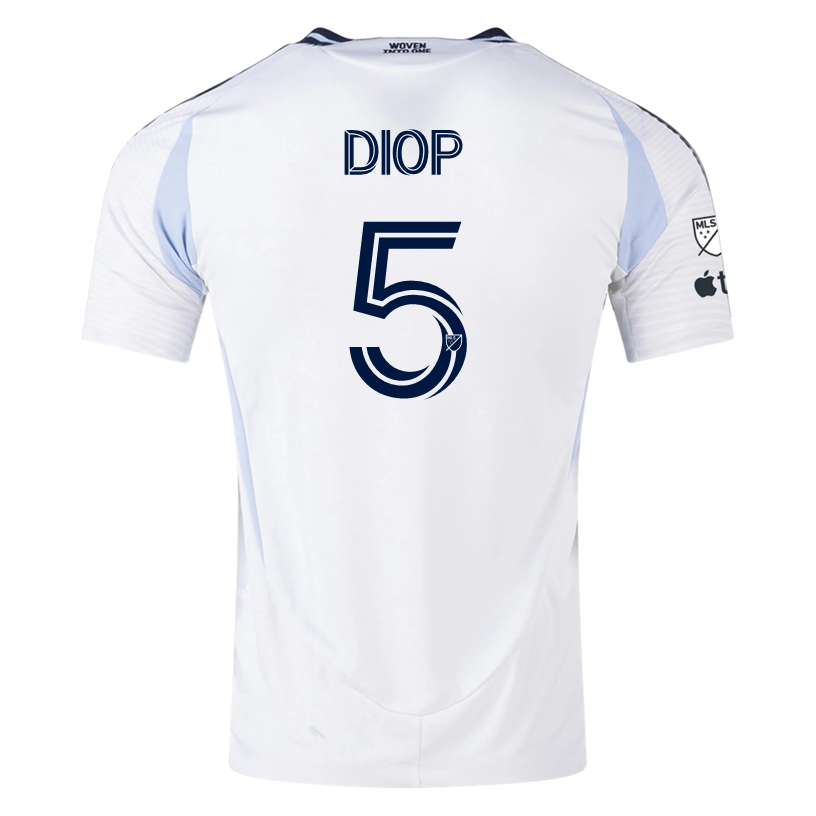 adidas San Diego FC Authentic Hamady Diop Away Jersey 25/26 w/ MLS & Apple Patch (White)