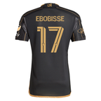 adidas Jeremy Ebobisse LAFC Home 2025 Jersey w/ MLS + Apple TV + Ford Patches (Black/Gold)