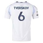 adidas San Diego FC Authentic Jeppe Tverskov Away Jersey 25/26 w/ MLS & Apple Patch (White)