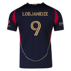 adidas Saba Lobjanidze Atlanta United Authentic Home Jersey w/ MLS Patches 25/26 (Red/Black)