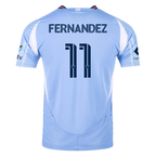 adidas Julian Fernández New York City FC Authentic Home Jersey 25/26 w/ MLS Patches (Bahia Light Blue)